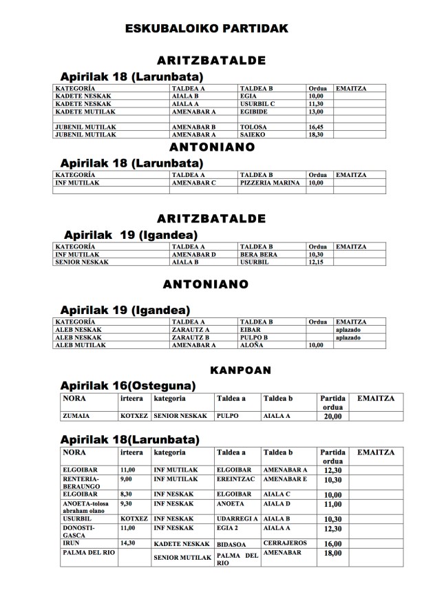 PLANTILLA APIRILAK 18-19-2015