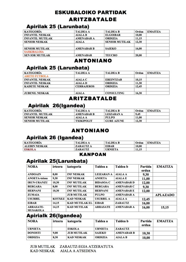PLANTILLA APIRILAK 25-26-2015