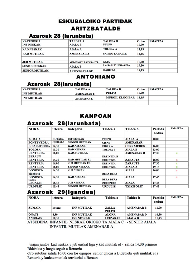 PLANTILLA AZAROAK 28-29 -2015